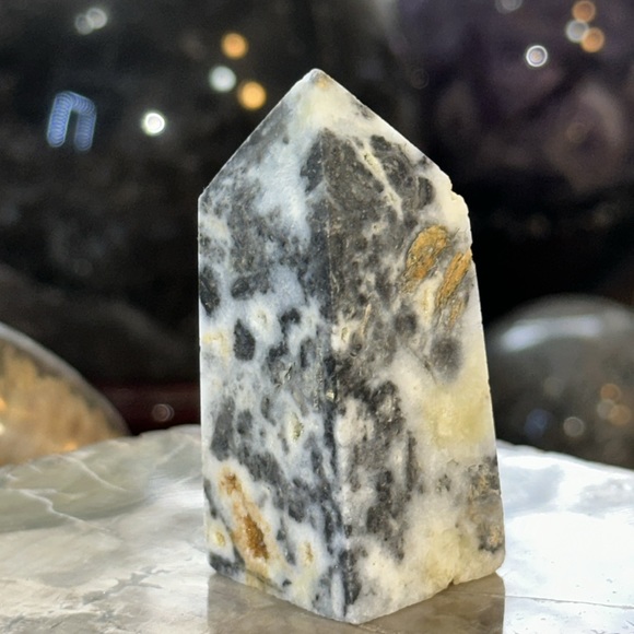 Sphalerite 4 Sided Crystal Point With Druzy! - Picture 4 of 6